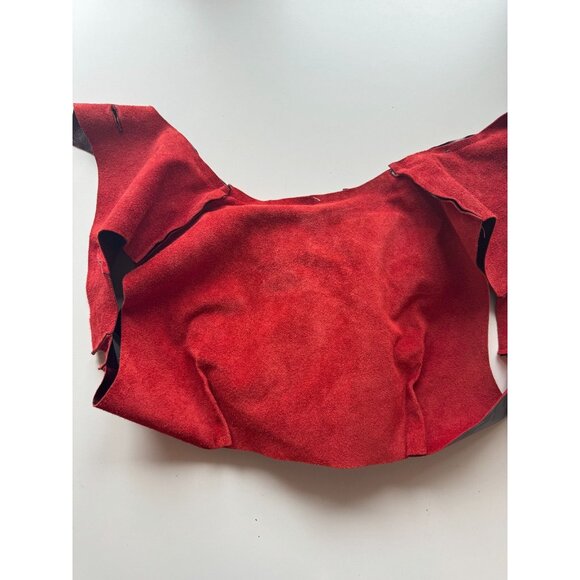 Handmade Maroon Oxblood Red Leather Hood Cowl Cosplay Costume Role Play - Picture 12 of 16